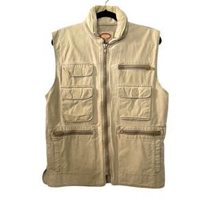 Vintage Banana Republic 1980s Fishing Photographer Vest Khaki Safari Wear Mens M